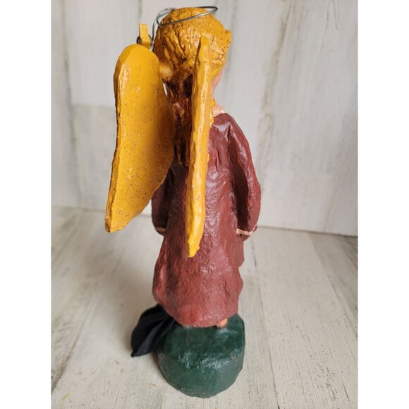 Folk art angel cherub statue primitive memories star religious Xmas figure decor - Picture 5 of 9